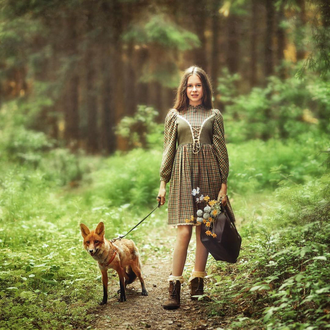 фотосессия с лисой