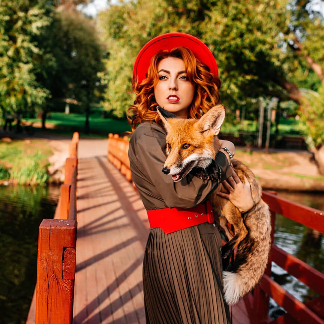 фотосессия с лисой
