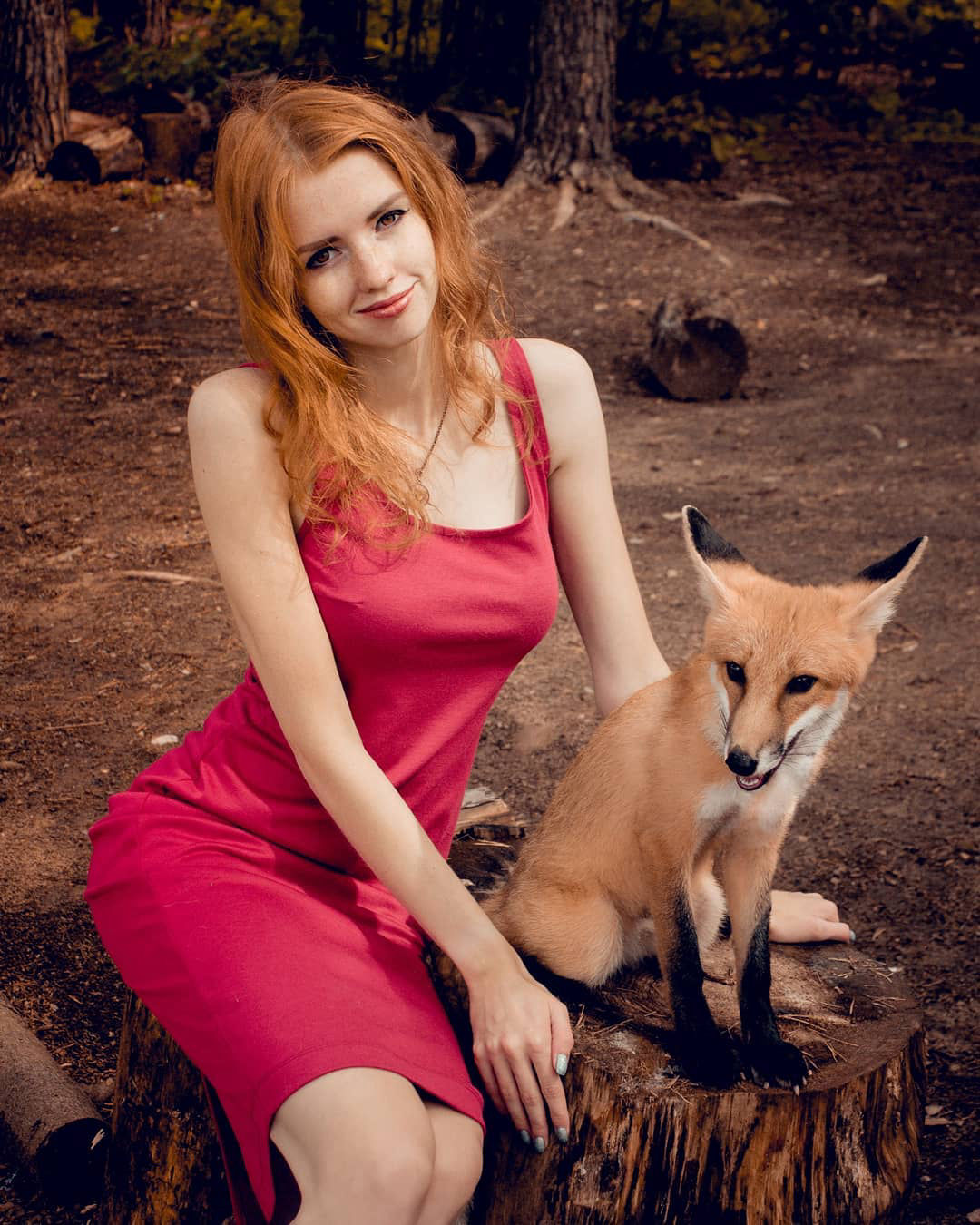 фотосессия с лисой